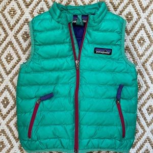 Teal Patagonia toddler puffer vest 2T VGUC
